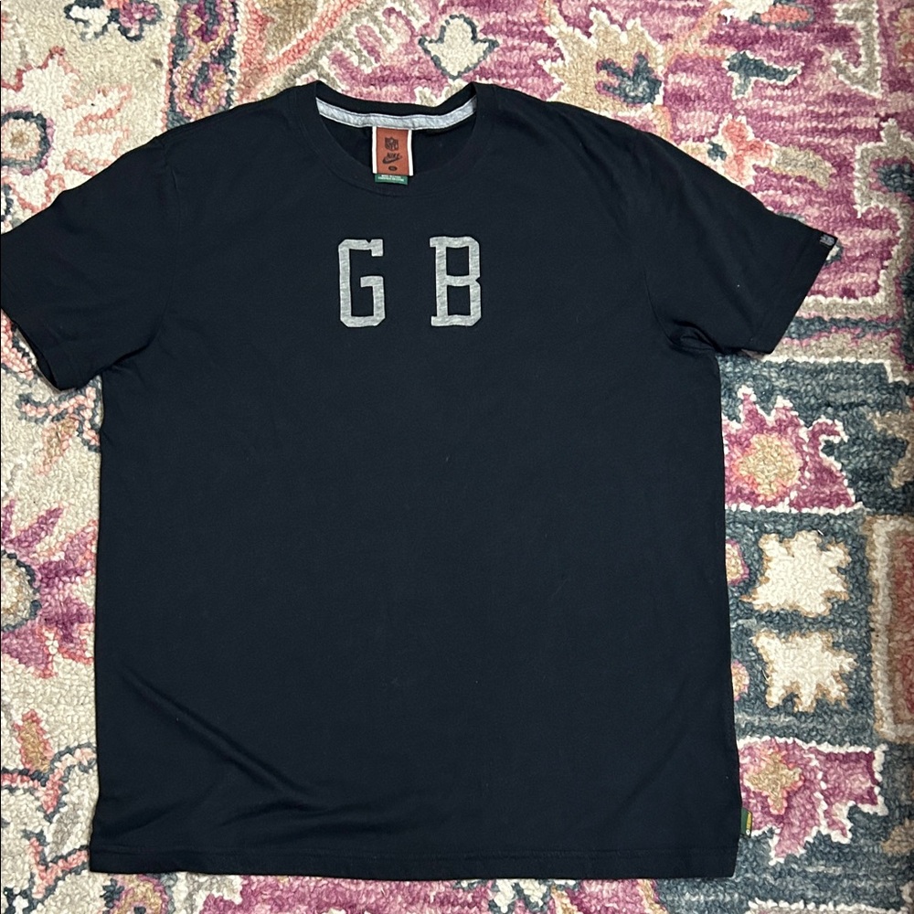 Green Bay ‘GB’ Black T-Shirt for Youth XL